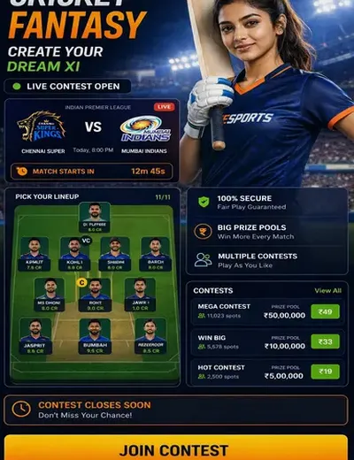 Goagamesgame (goa games game) fantasy cricket & matchday visual 3